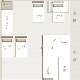 デラックスルーム間取り図